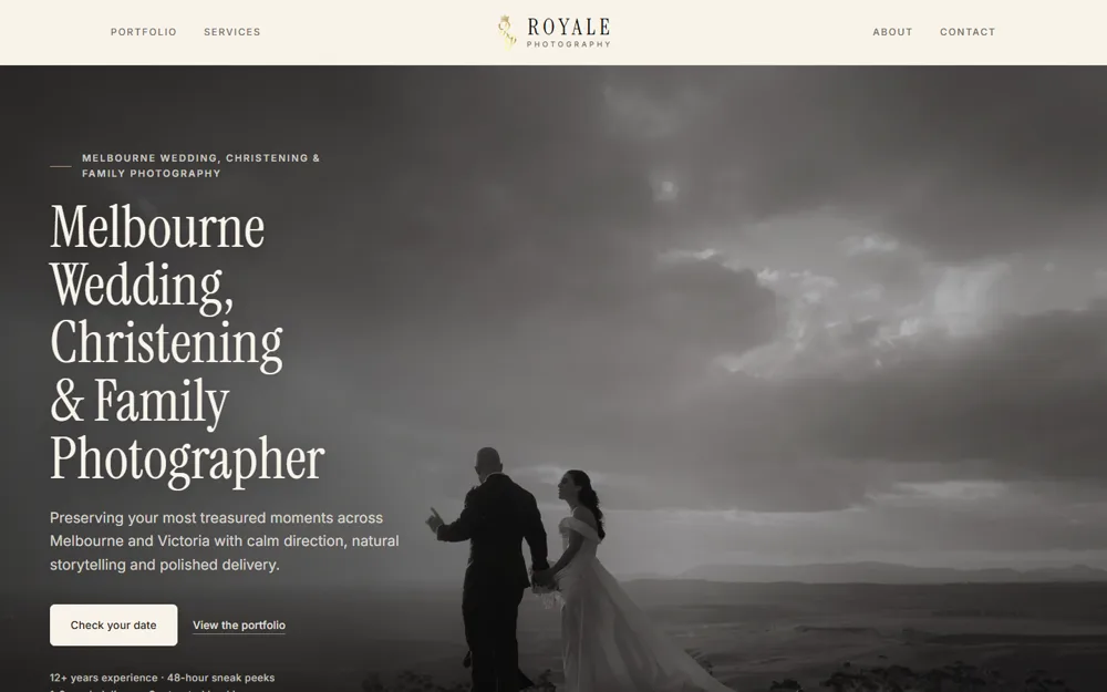 Royale Photography website